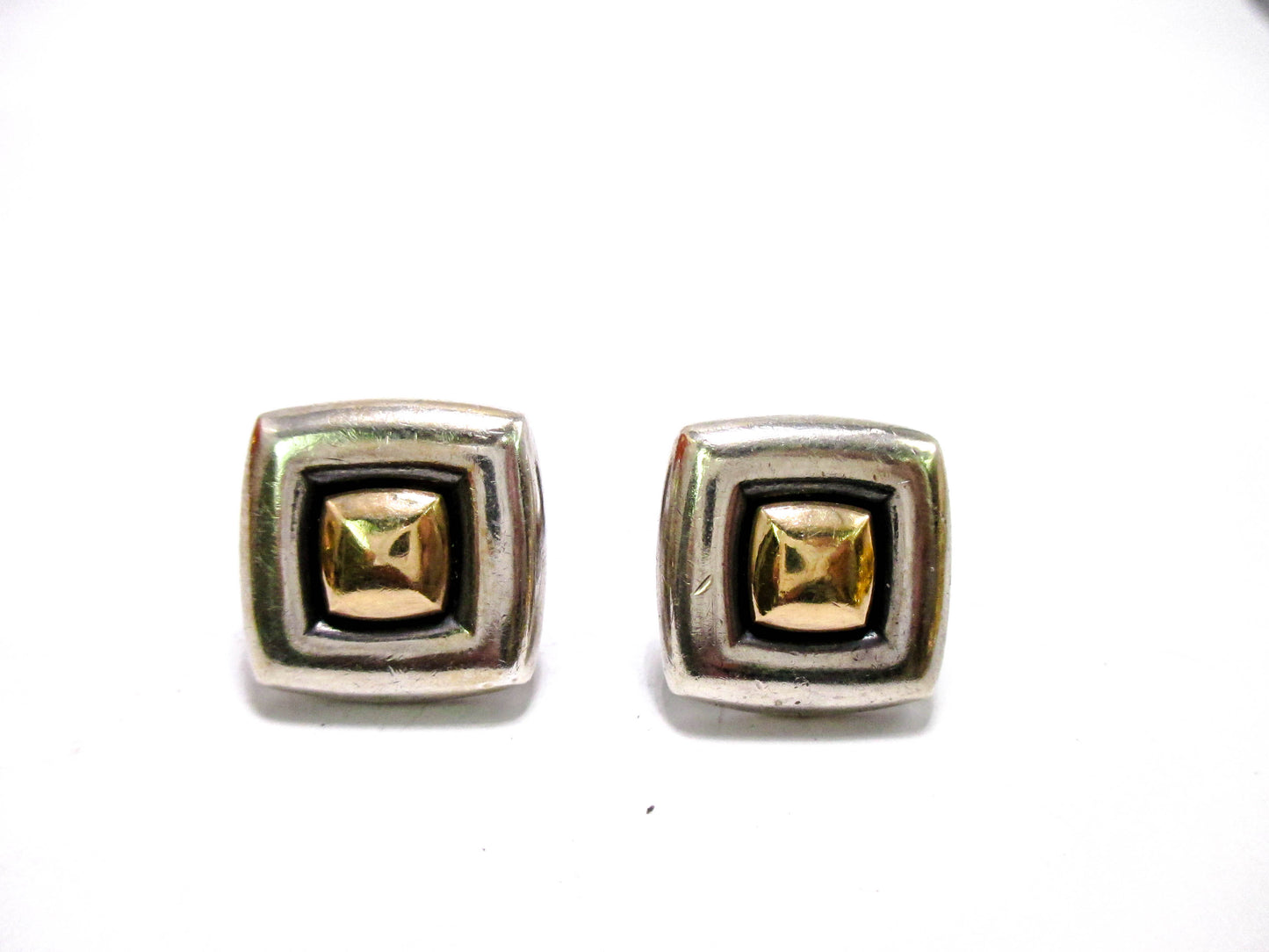 James Avery Sterling & 14K Gold Cufflinks