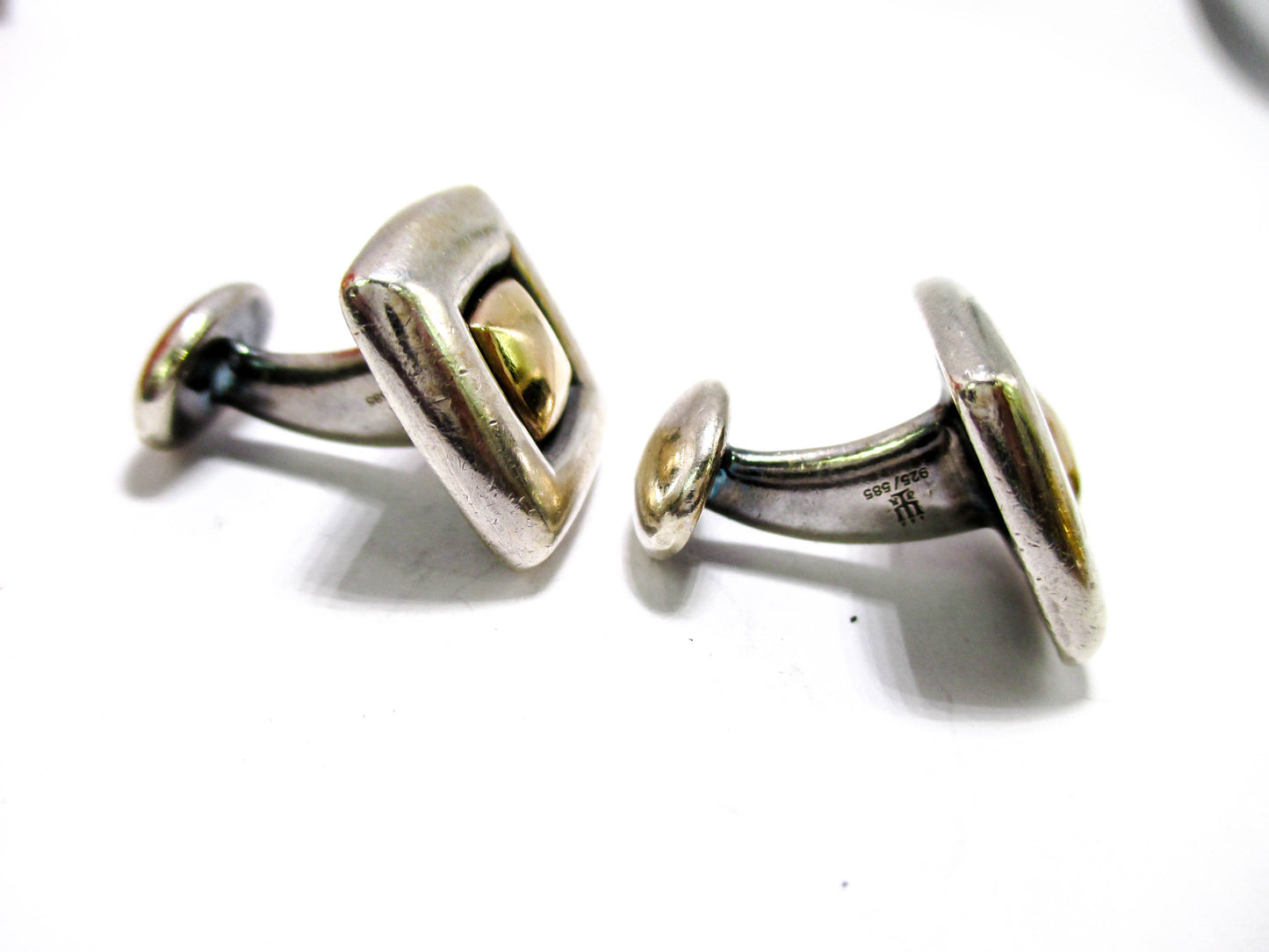 James Avery Sterling & 14K Gold Cufflinks