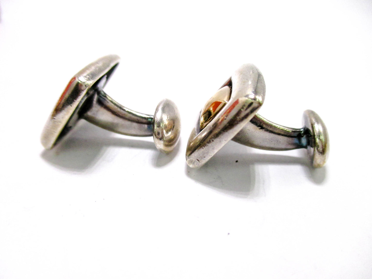 James Avery Sterling & 14K Gold Cufflinks