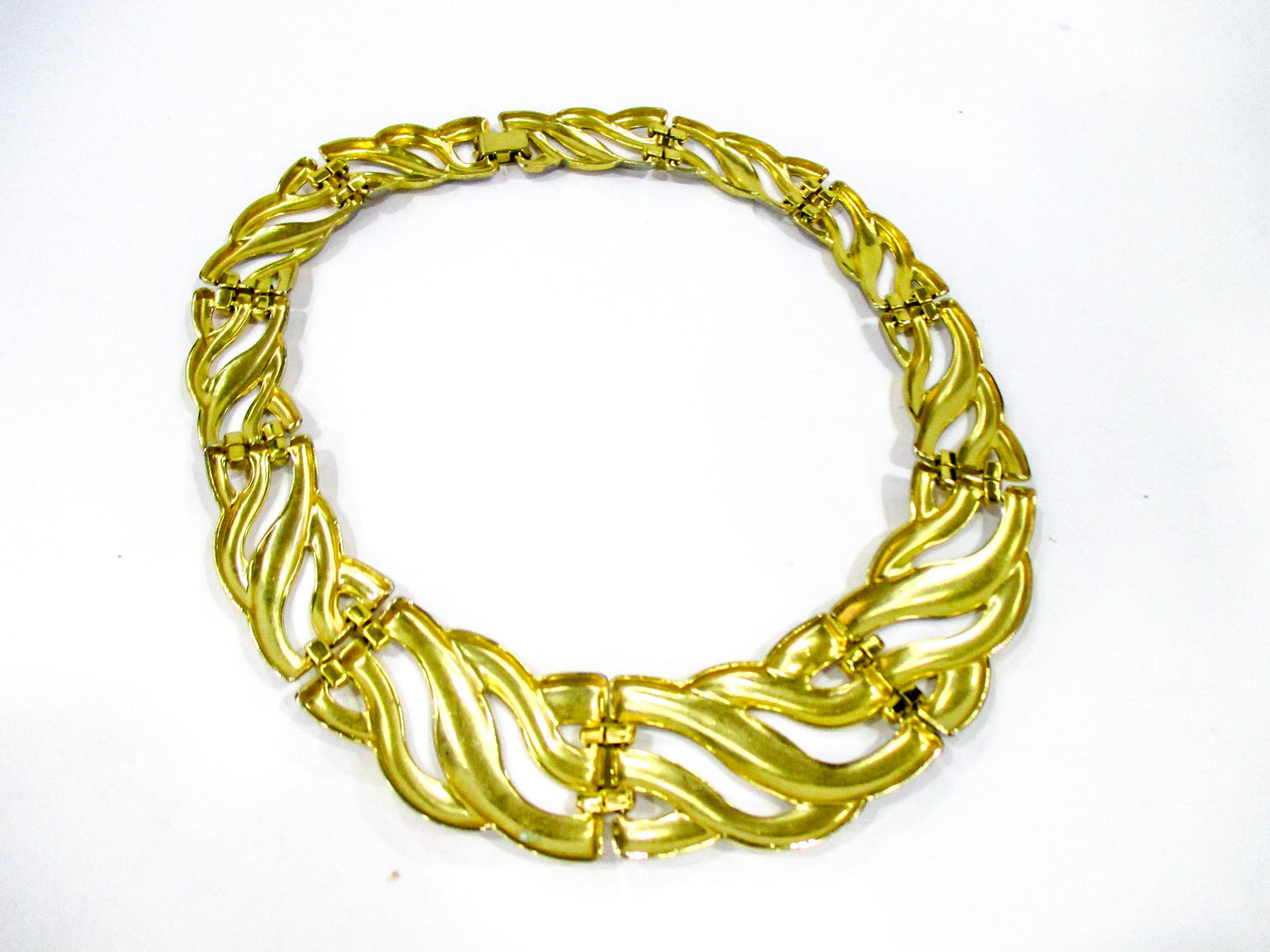 Collar Statement Necklace - Silver and Gold Tone