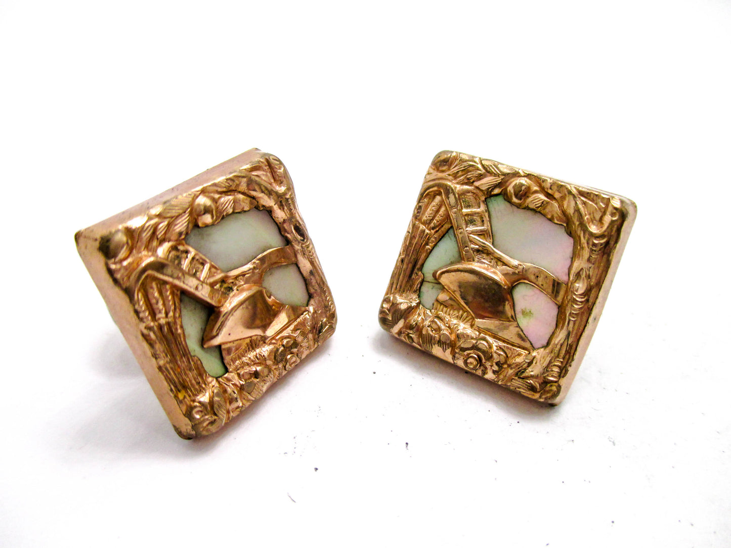 Victorian Cuff Buttons - Loose Sold As Scrap