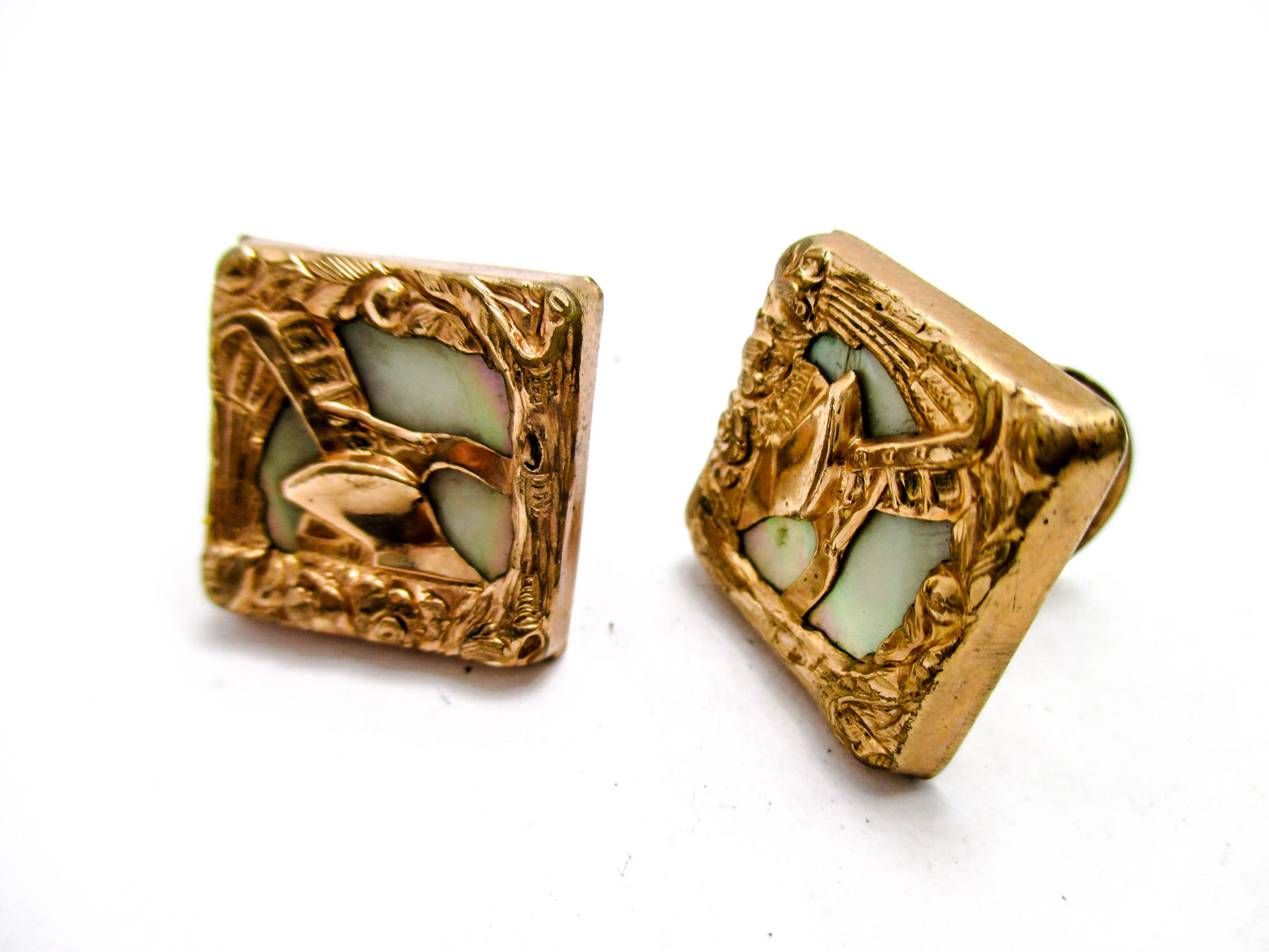 Victorian Cuff Buttons - Loose Sold As Scrap