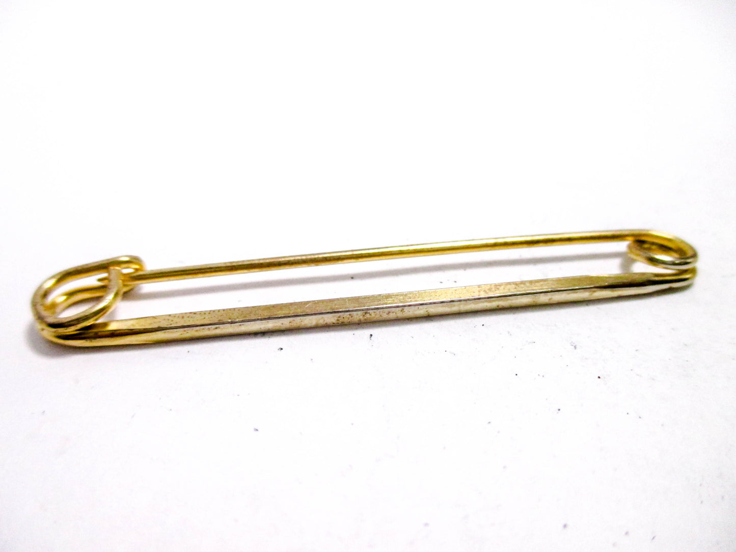 Vintage Collar Bar - Gold Tone Safety Pin Style