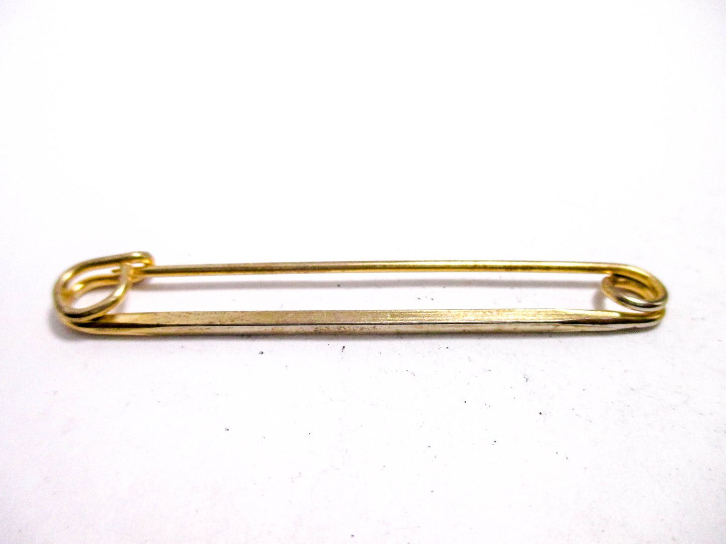 Vintage Collar Bar - Gold Tone Safety Pin Style