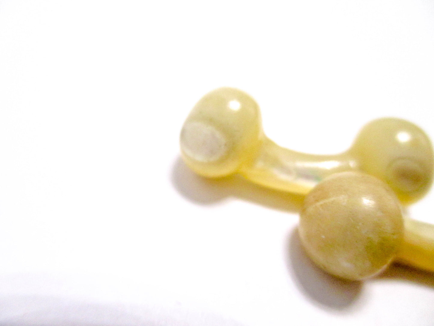 Victorian Carved Cufflinks - Barbell Shape Mother of Pearl