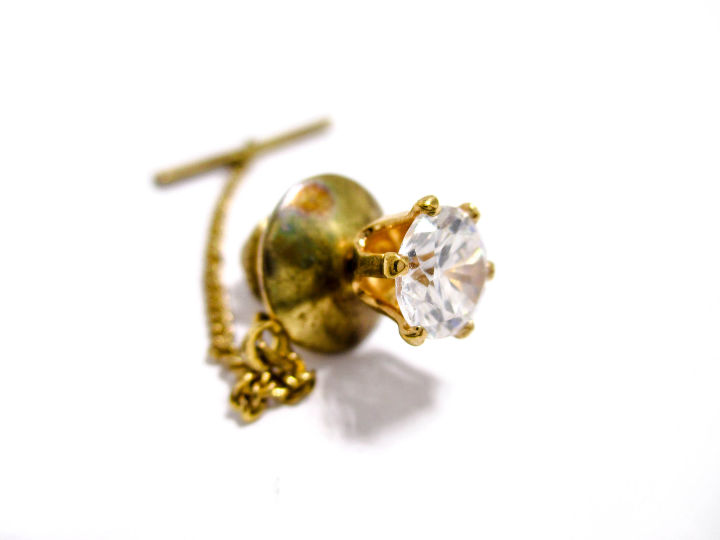 When Diamonds Are Not An Option - Glass Rhinestone Lapel or Tie Pin