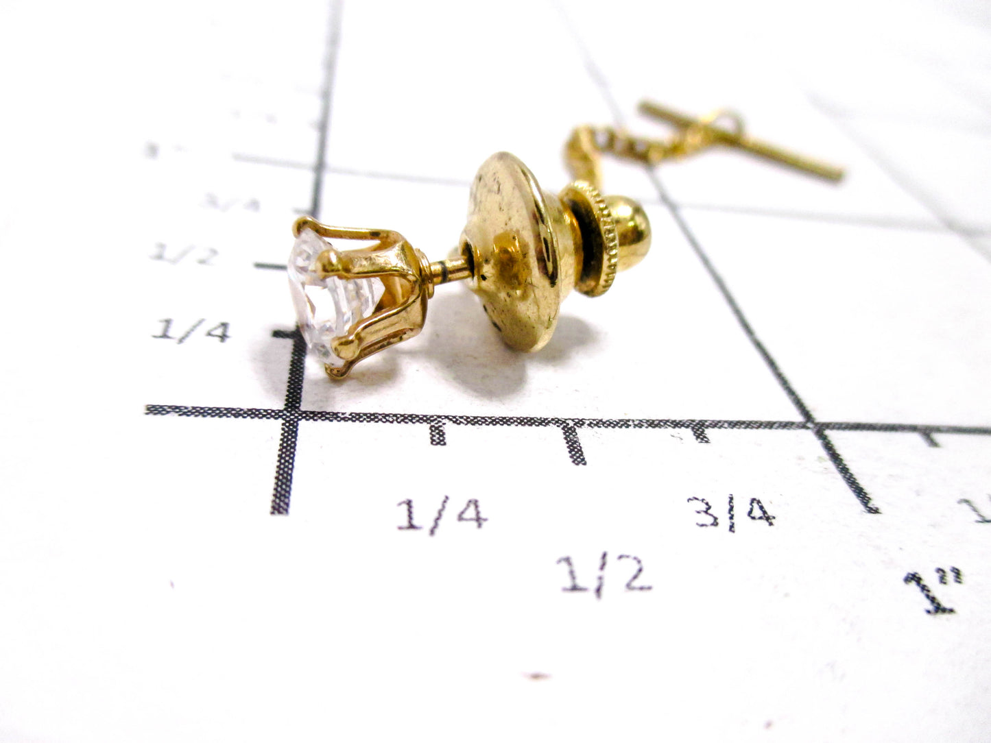 When Diamonds Are Not An Option - Glass Rhinestone Lapel or Tie Pin