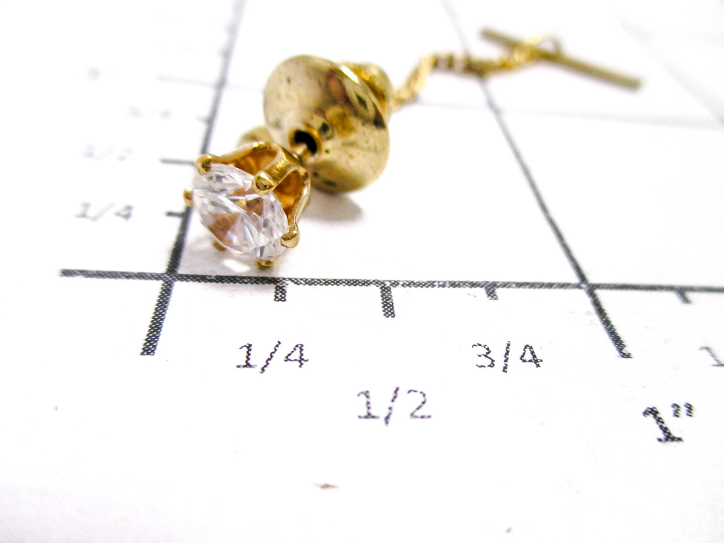 When Diamonds Are Not An Option - Glass Rhinestone Lapel or Tie Pin