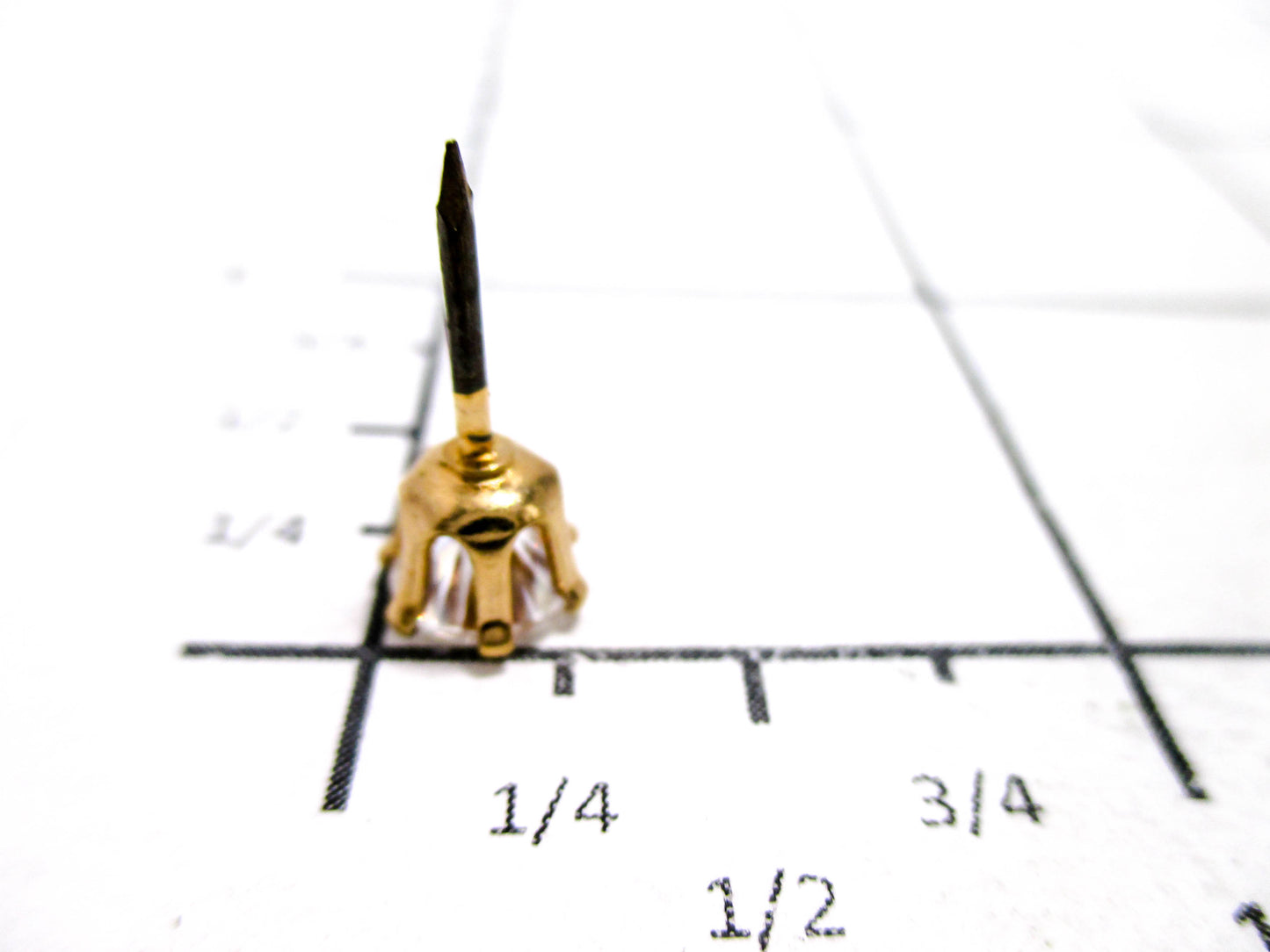 When Diamonds Are Not An Option - Glass Rhinestone Lapel or Tie Pin