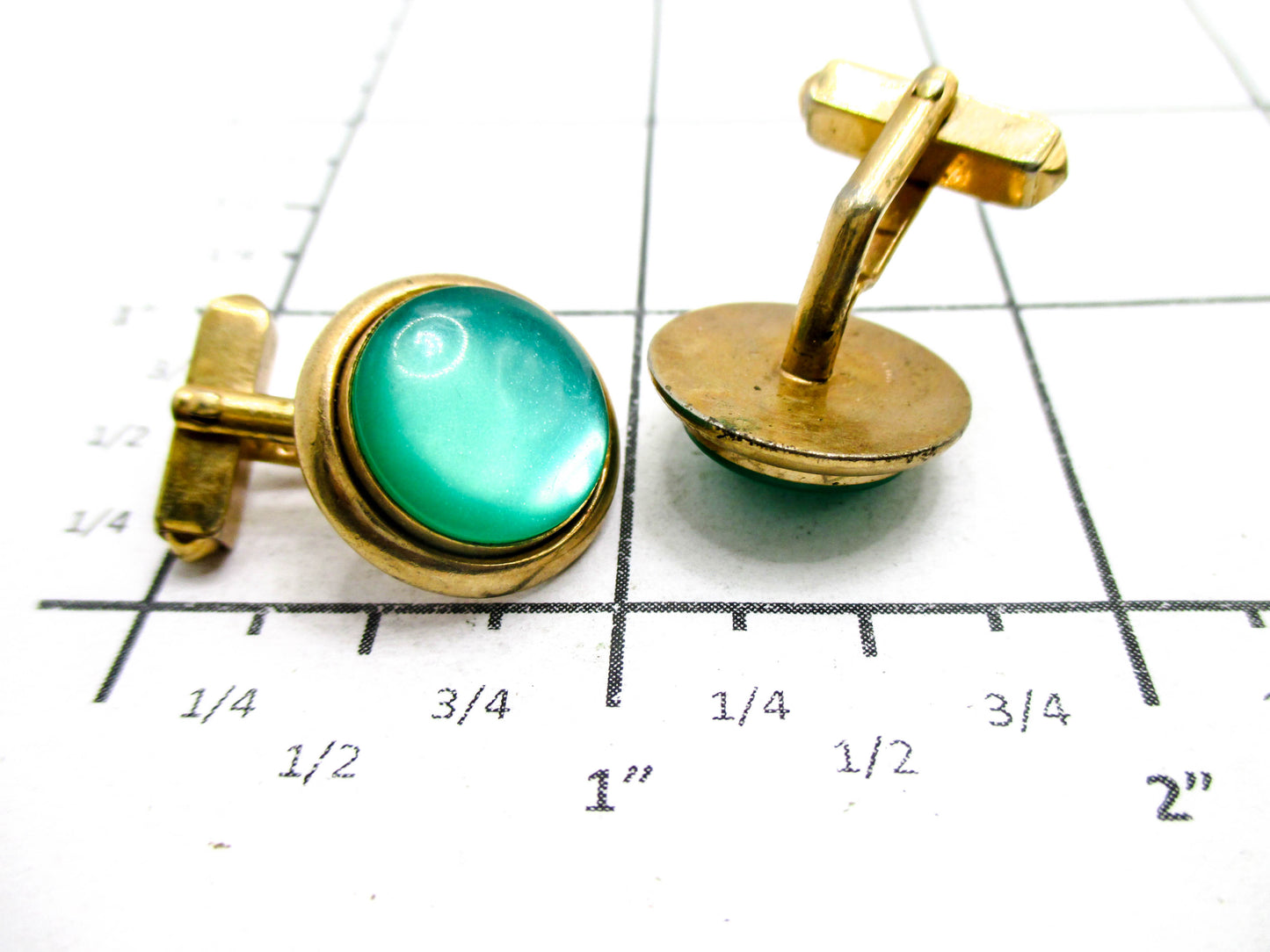 Very Vintage Green Cufflinks