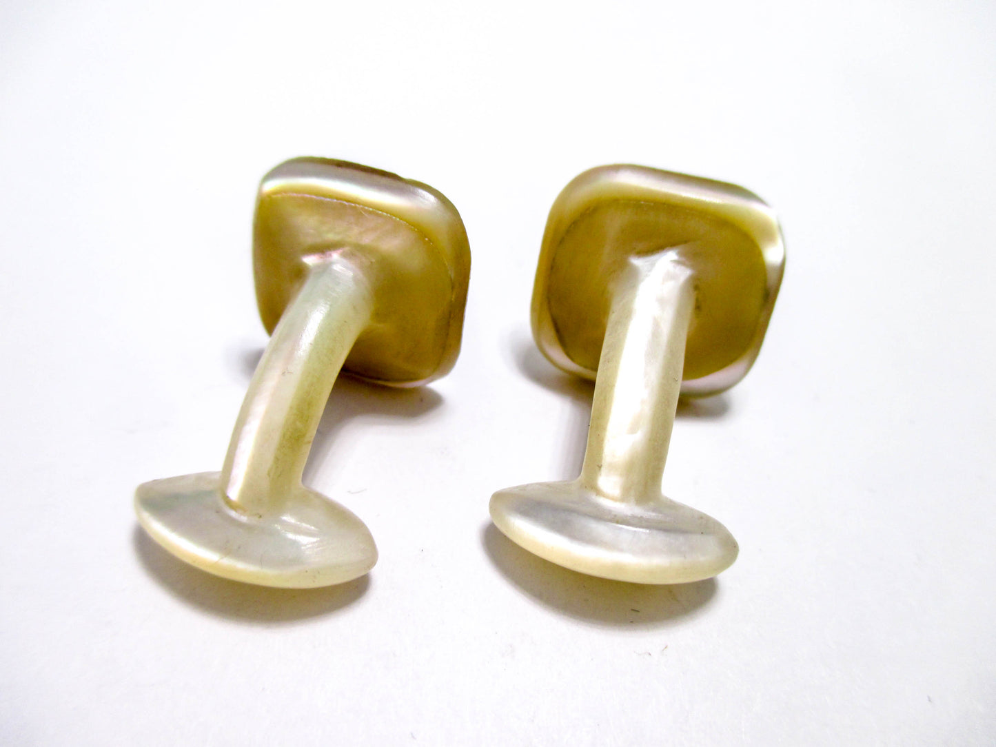 Shades of Abalone - Antique Cufflinks - Victorian Jewelry for Men