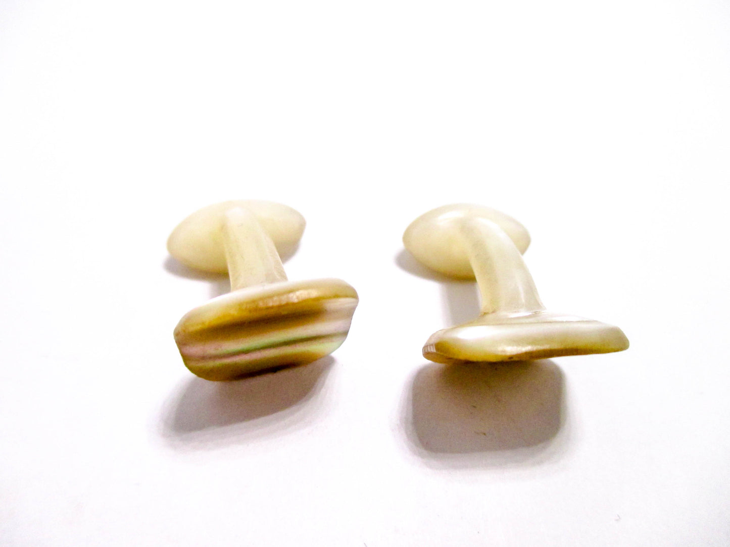 Shades of Abalone - Antique Cufflinks - Victorian Jewelry for Men