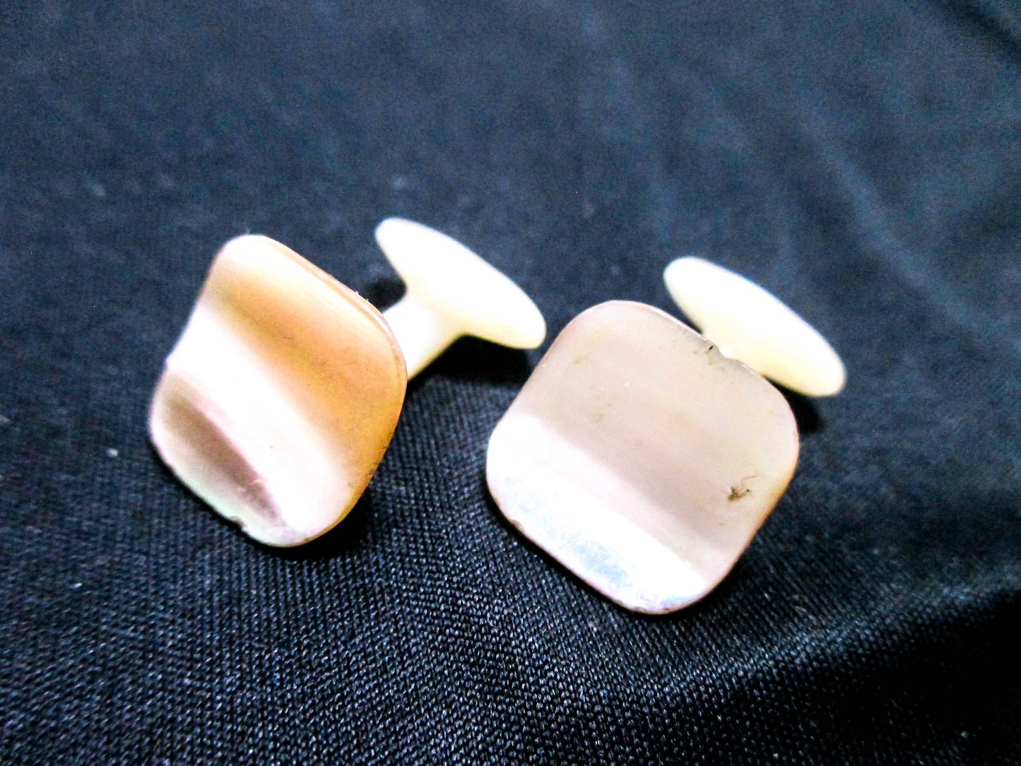 Shades of Abalone - Antique Cufflinks - Victorian Jewelry for Men