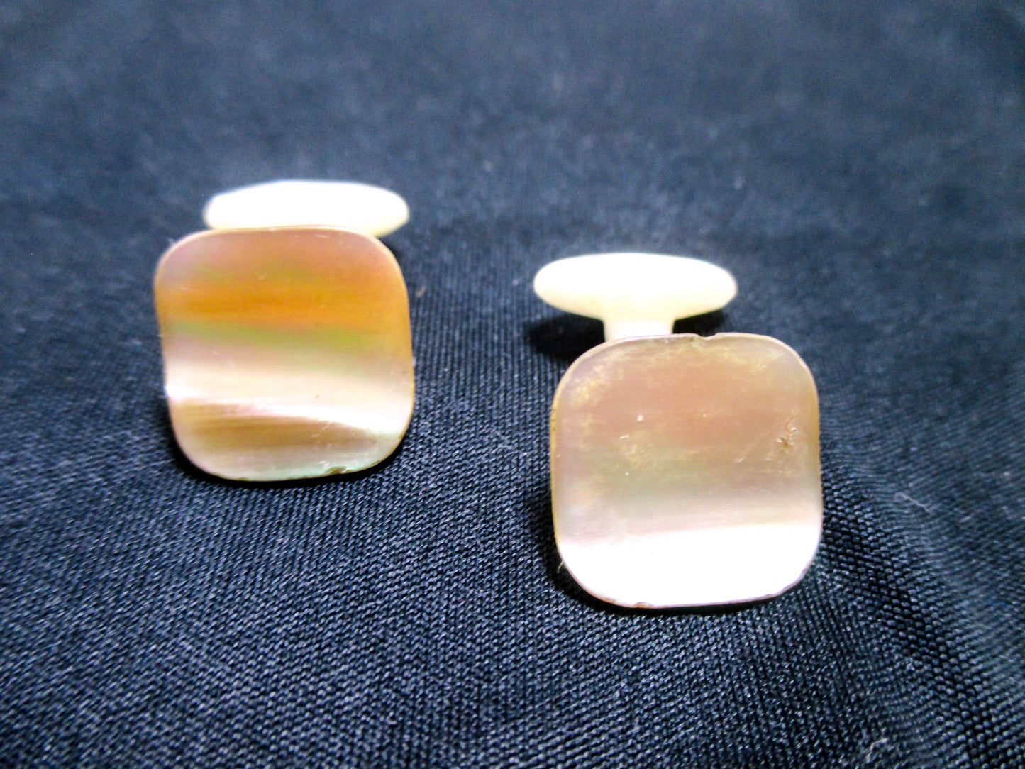 Shades of Abalone - Antique Cufflinks - Victorian Jewelry for Men