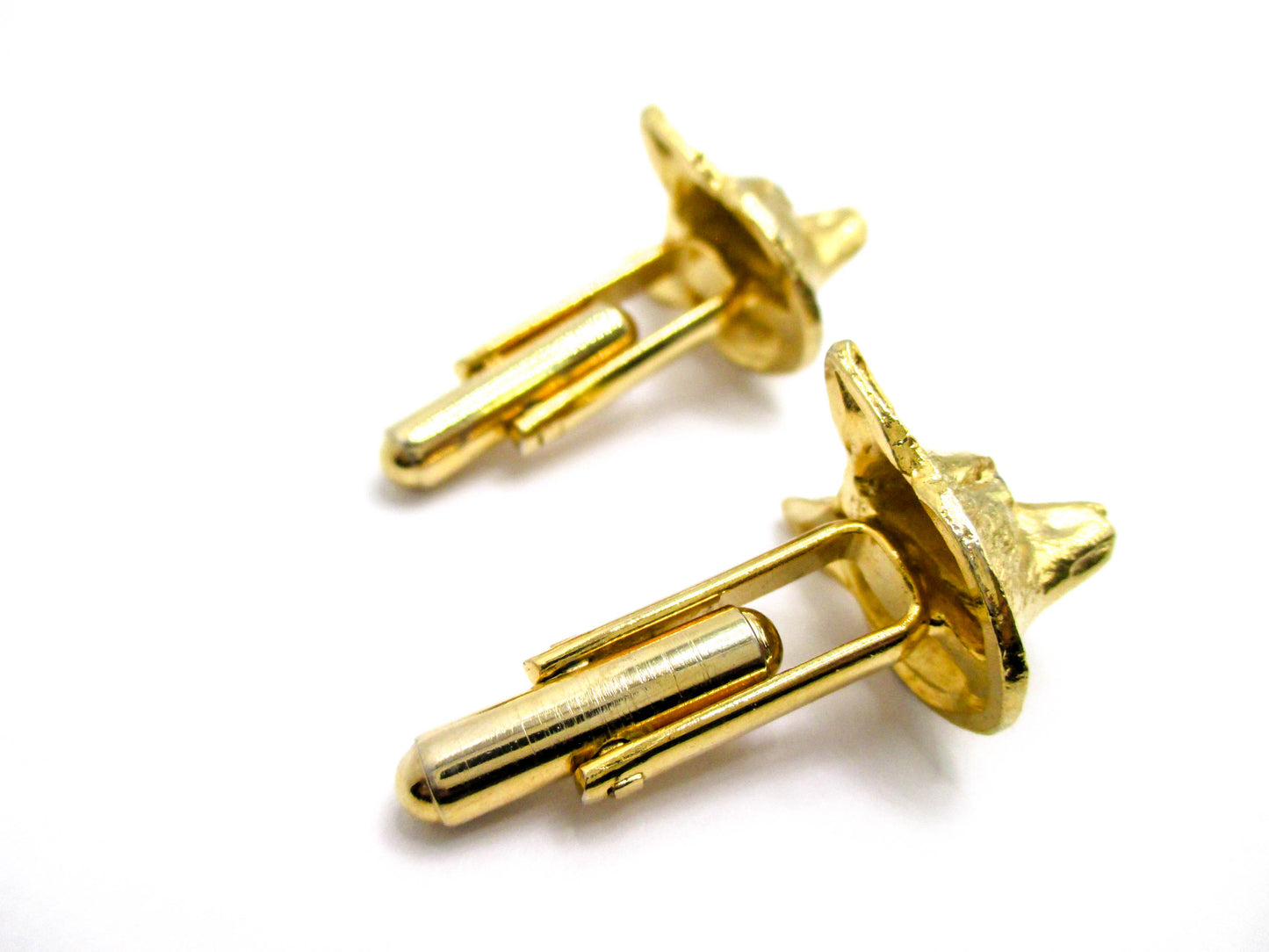 Foxy Elegance - Gold Tone Stylish Fox Head Cufflinks