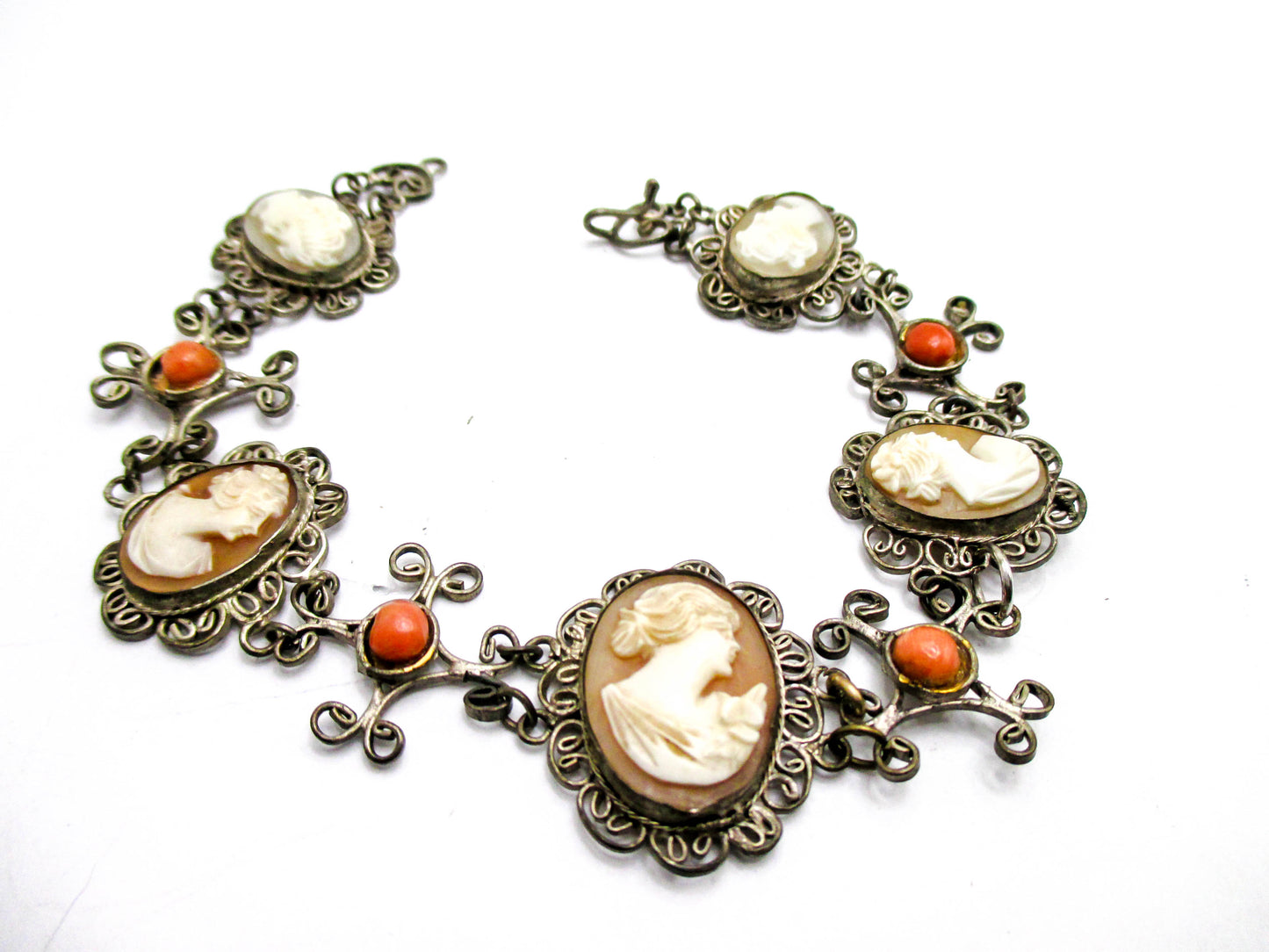 Very Vintage 5 Cameo Bracelet - Repair, Repurpose, Harvest Piece