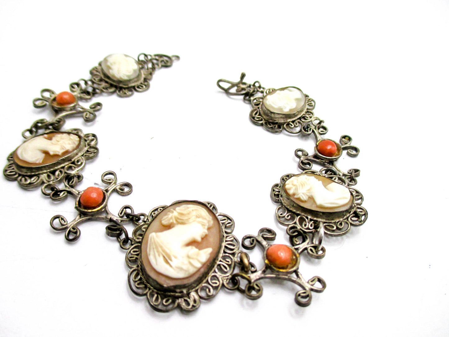 Very Vintage 5 Cameo Bracelet - Repair, Repurpose, Harvest Piece