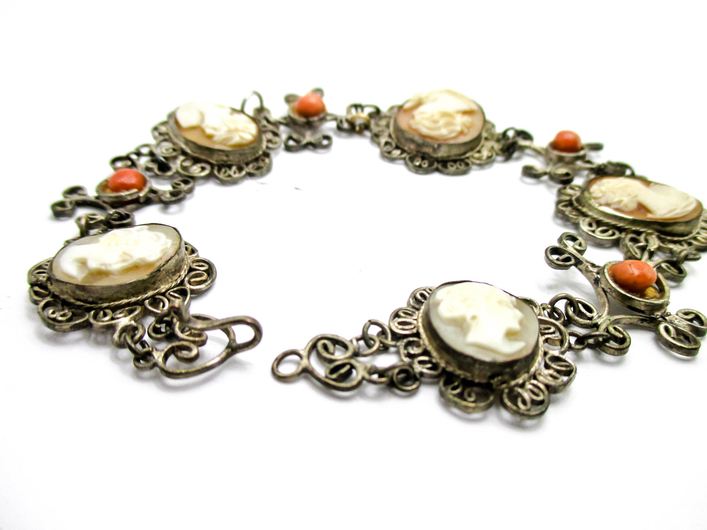 Very Vintage 5 Cameo Bracelet - Repair, Repurpose, Harvest Piece