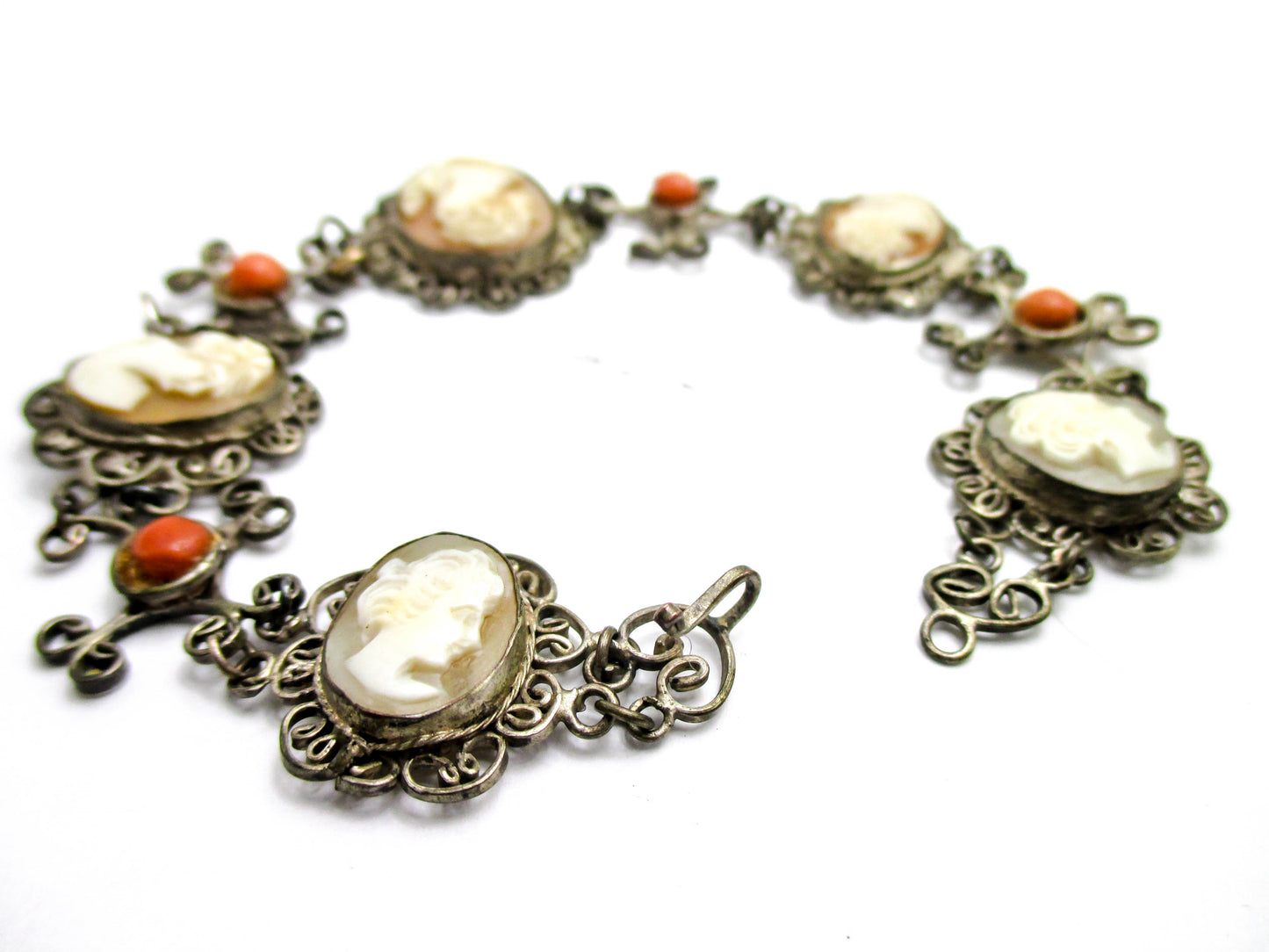 Very Vintage 5 Cameo Bracelet - Repair, Repurpose, Harvest Piece
