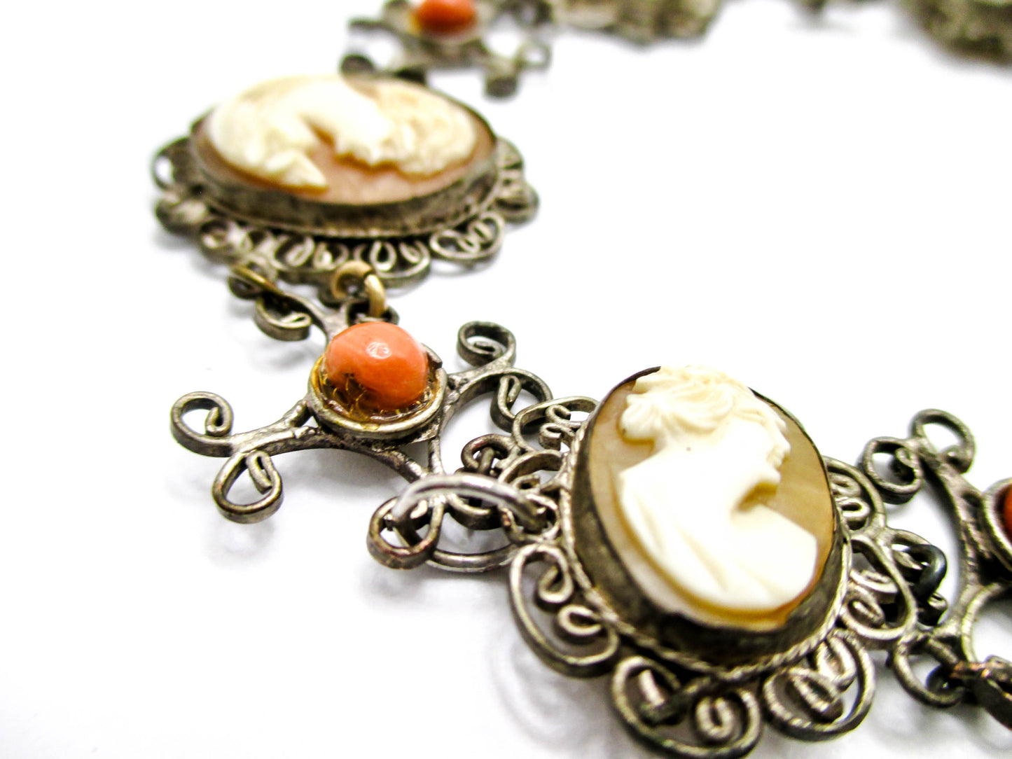 Very Vintage 5 Cameo Bracelet - Repair, Repurpose, Harvest Piece