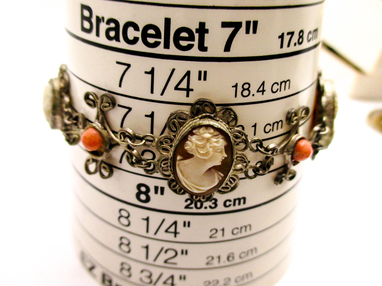 Very Vintage 5 Cameo Bracelet - Repair, Repurpose, Harvest Piece