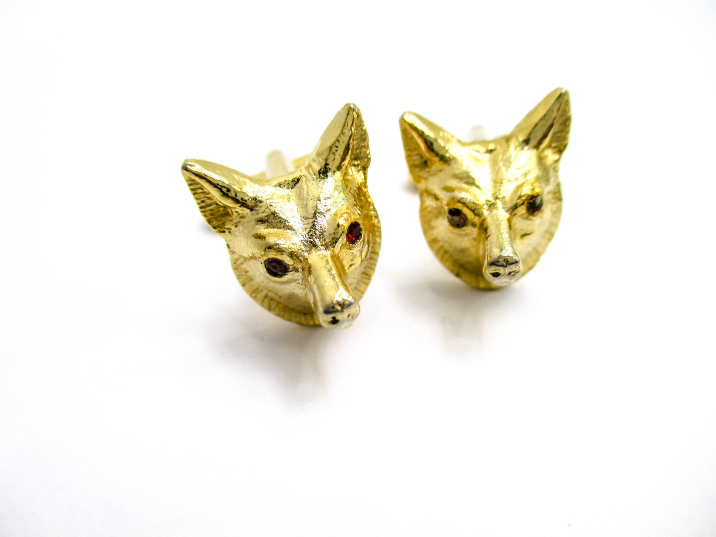 Foxy Elegance - Gold Tone Stylish Fox Head Cufflinks