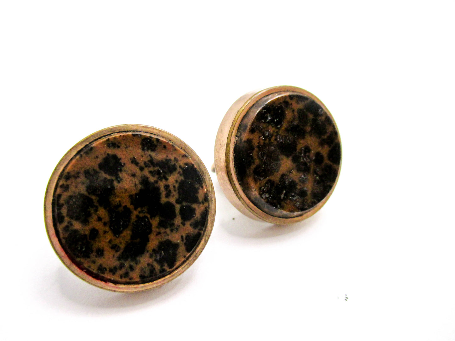 Gorgeous Victorian Gemstone Cuff Buttons - 1880s Men's Jewelry