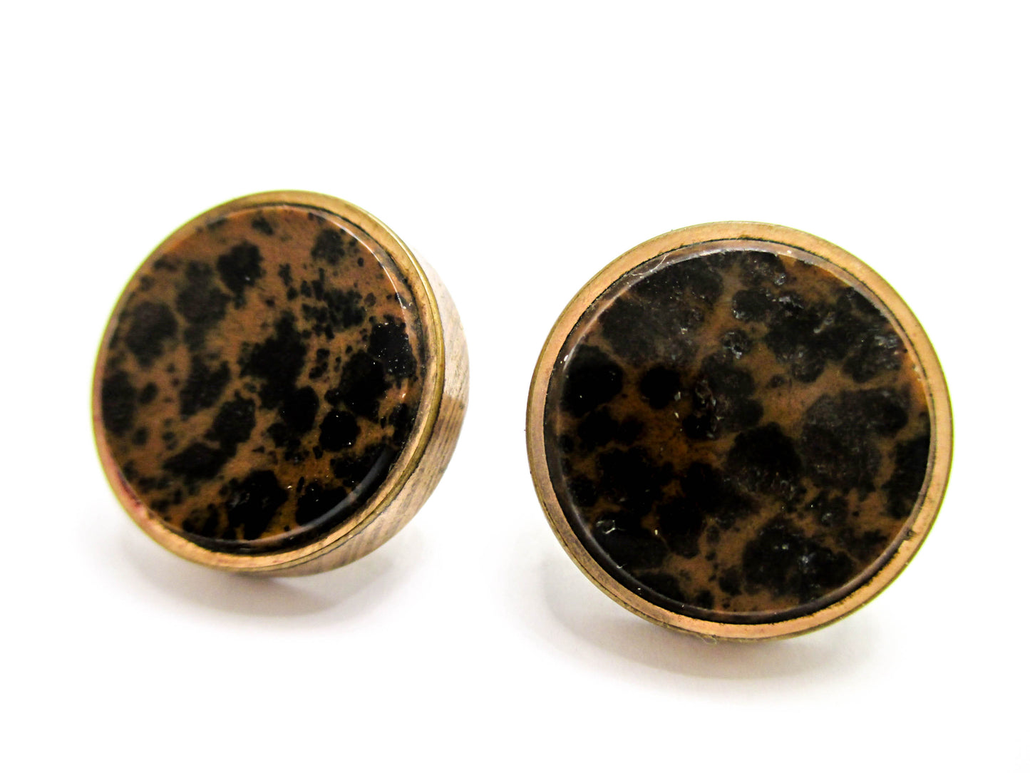 Gorgeous Victorian Gemstone Cuff Buttons - 1880s Men's Jewelry