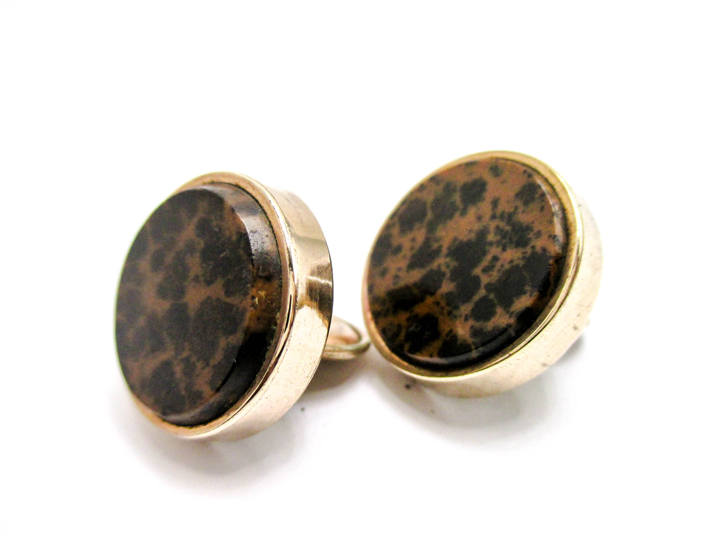 Gorgeous Victorian Gemstone Cuff Buttons - 1880s Men's Jewelry
