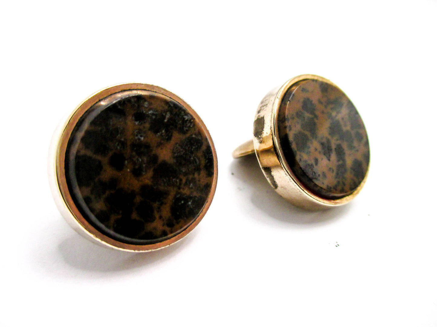 Gorgeous Victorian Gemstone Cuff Buttons - 1880s Men's Jewelry