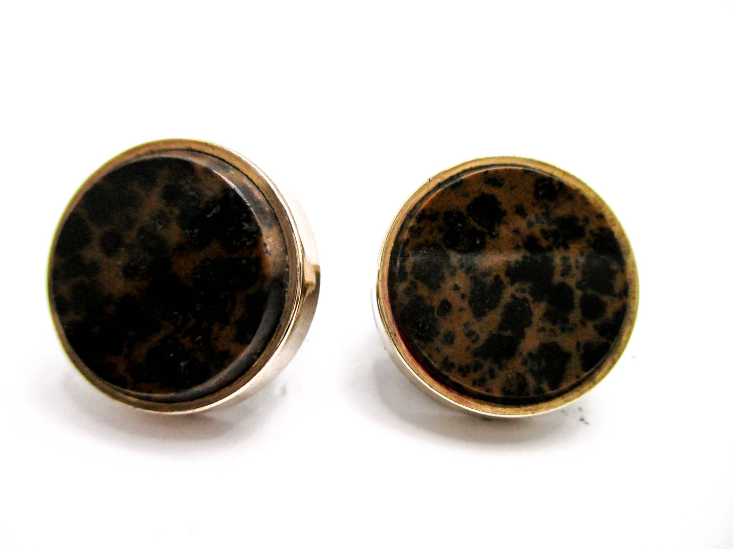 Gorgeous Victorian Gemstone Cuff Buttons - 1880s Men's Jewelry
