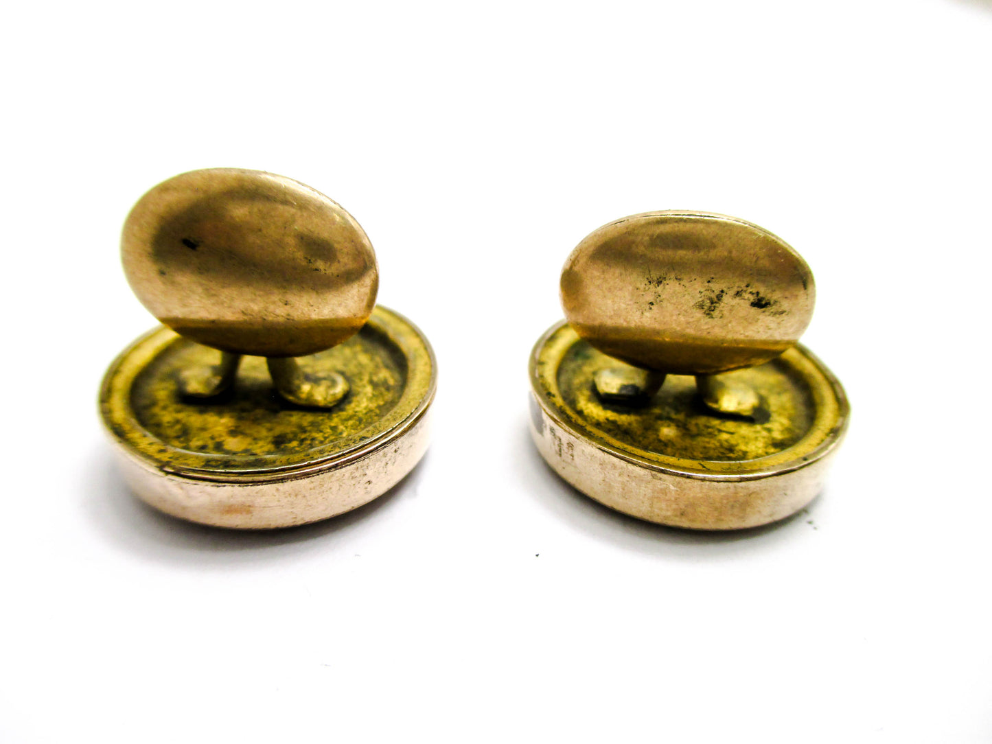Gorgeous Victorian Gemstone Cuff Buttons - 1880s Men's Jewelry