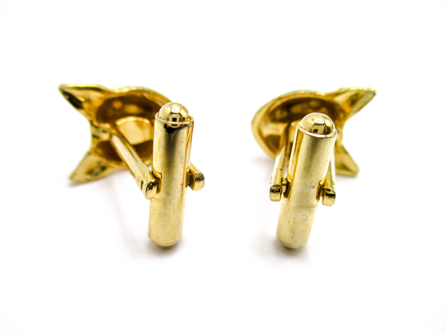 Foxy Elegance - Gold Tone Stylish Fox Head Cufflinks
