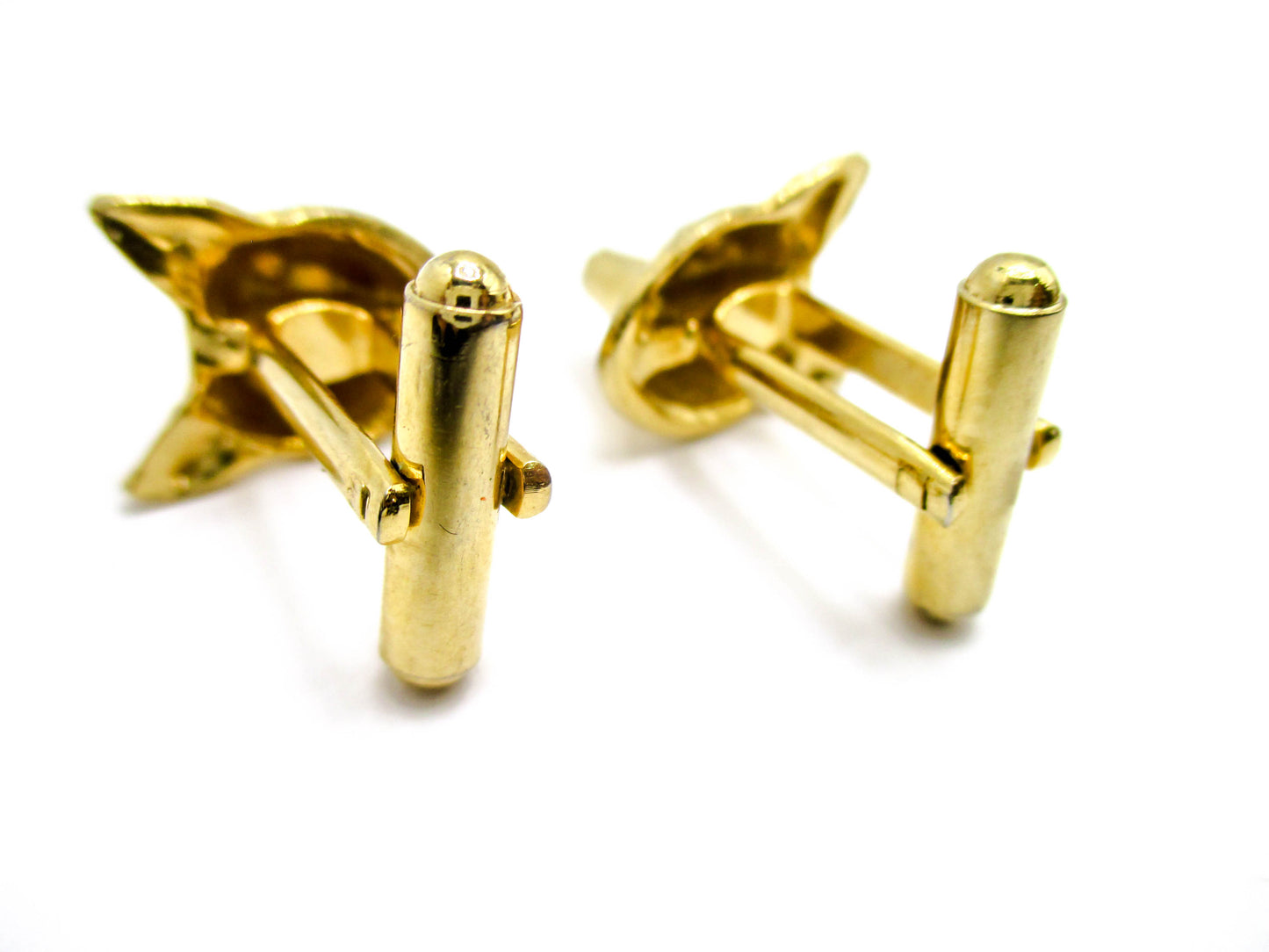 Foxy Elegance - Gold Tone Stylish Fox Head Cufflinks
