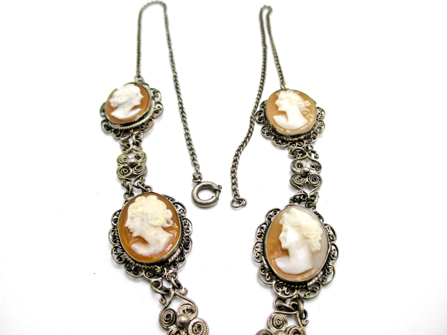 Mid 20th Century Cameo Necklace - WWII Souvenir