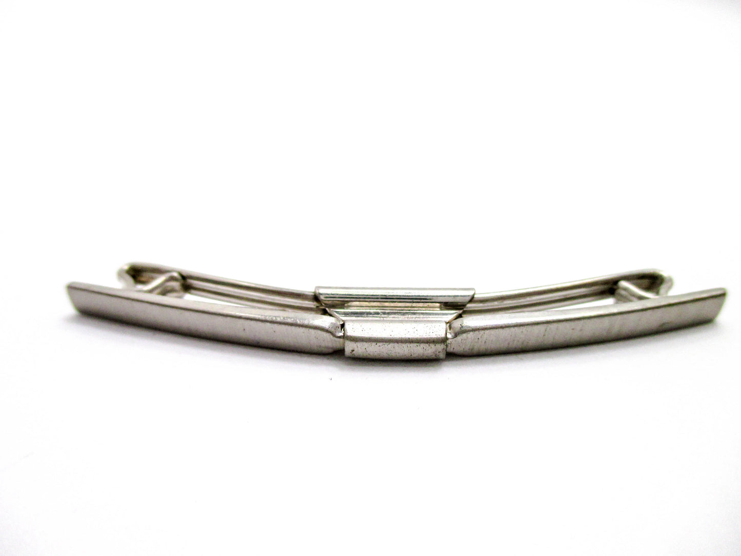 Vintage Silver Tone Collar Bar - Signed by SWANK
