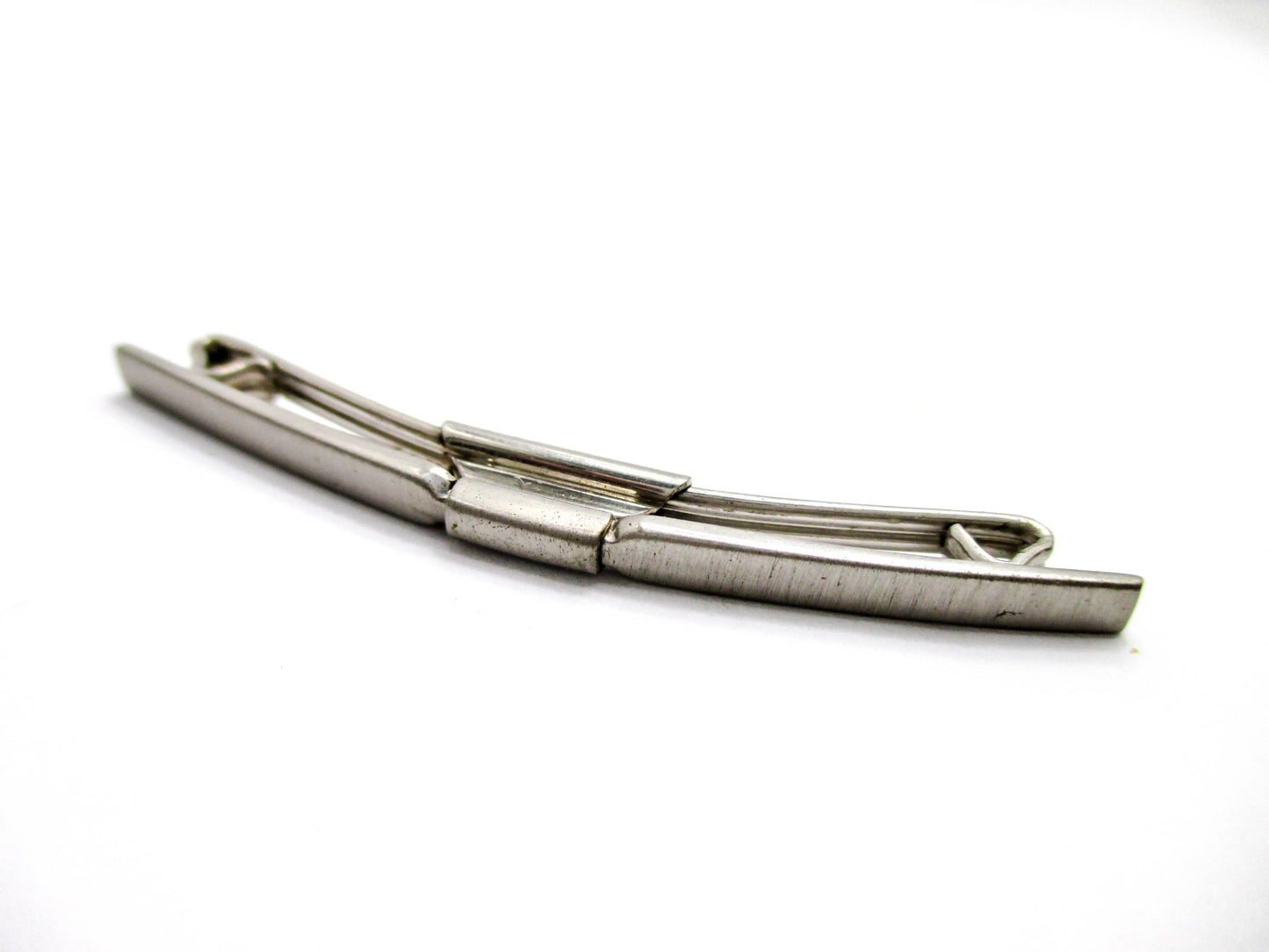 Vintage Silver Tone Collar Bar - Signed by SWANK