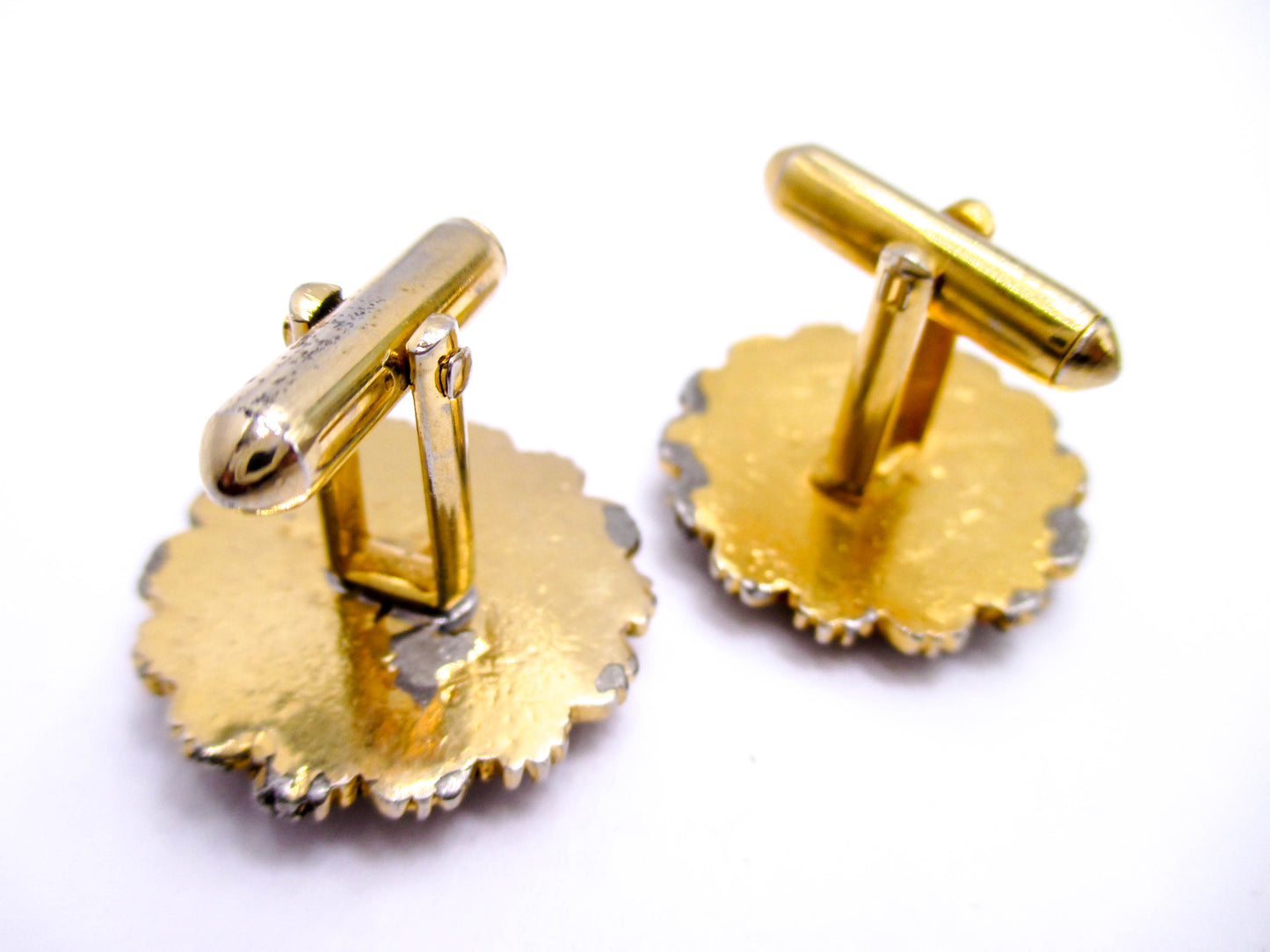 Vintage Gold and Black Damascene Cufflinks