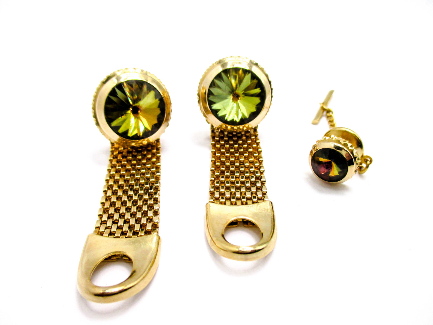 Combination Set Wraparound Cufflink Set - Watermelon Rivoli