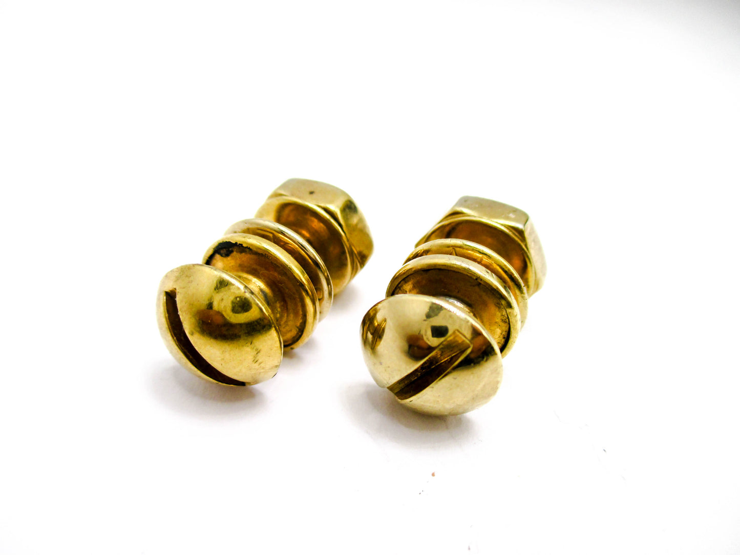 Bolt and Nut Cufflinks Made by Snap-Link