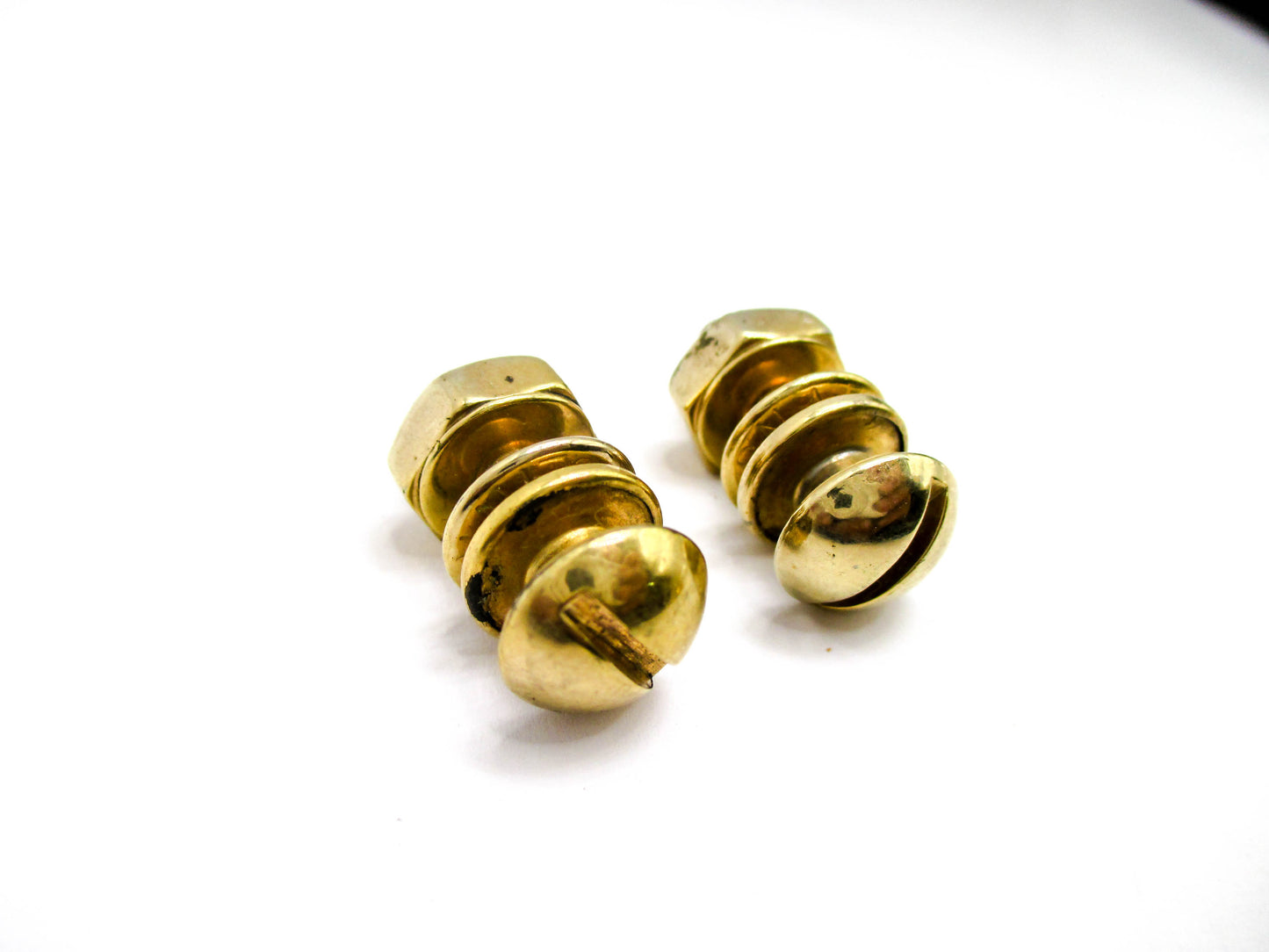 Bolt and Nut Cufflinks Made by Snap-Link