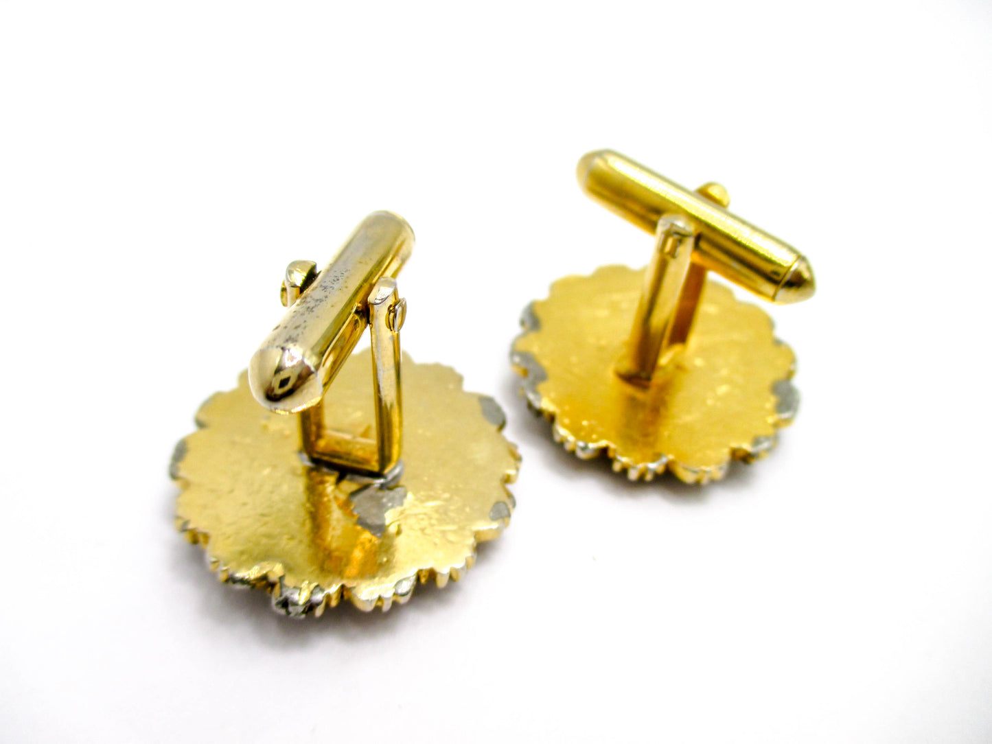 Vintage Gold and Black Damascene Cufflinks