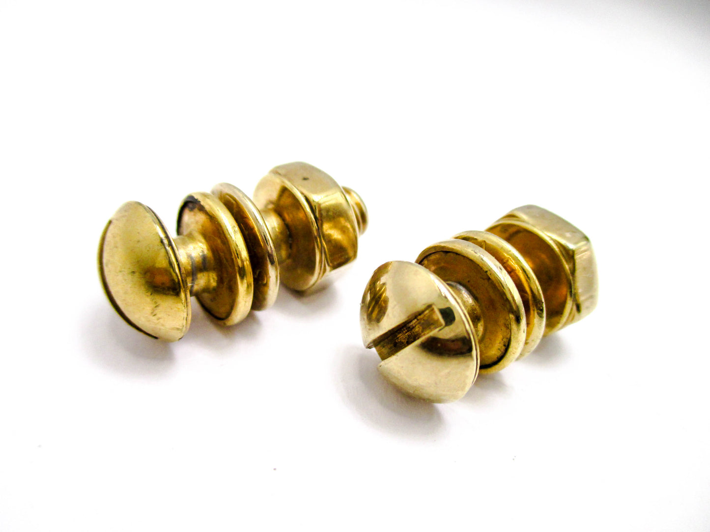 Bolt and Nut Cufflinks Made by Snap-Link