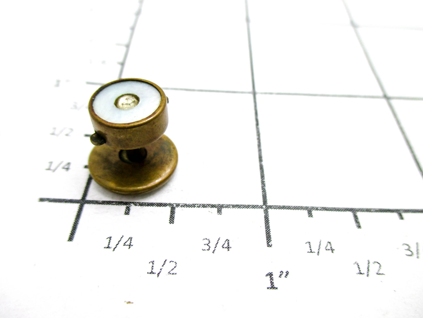 1880s Button Stud - Antique Rhinestone Accessories