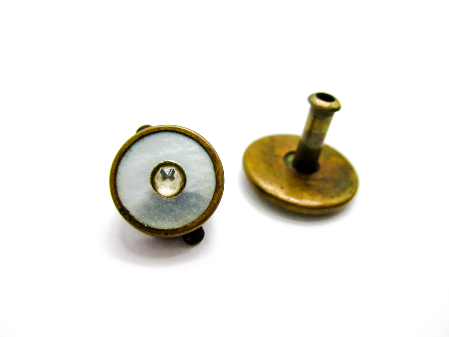 1880s Button Stud - Antique Rhinestone Accessories