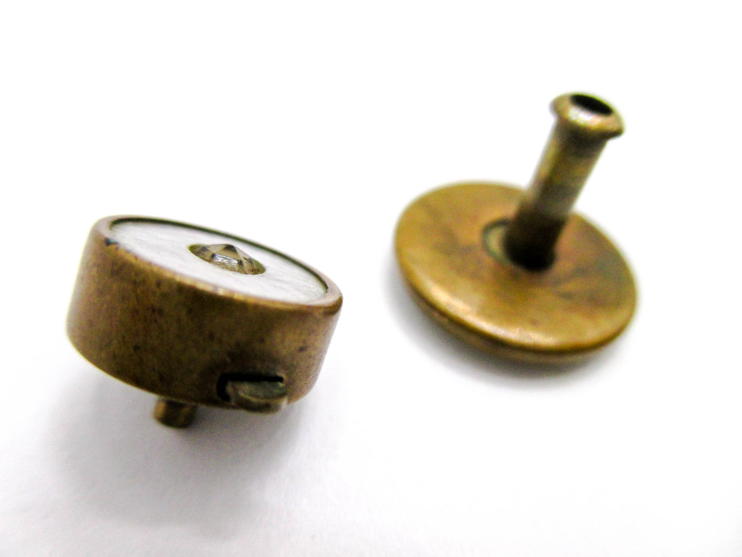 1880s Button Stud - Antique Rhinestone Accessories