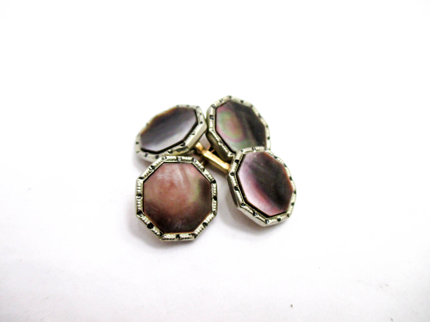 Double Sided Abalone Shell - Art Deco Cufflinks