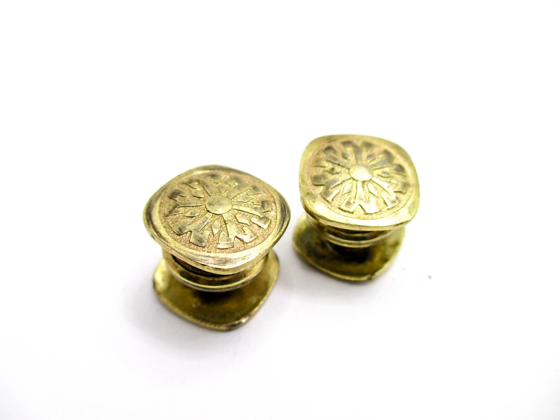 1920s Gold Tone Snap Cufflinks