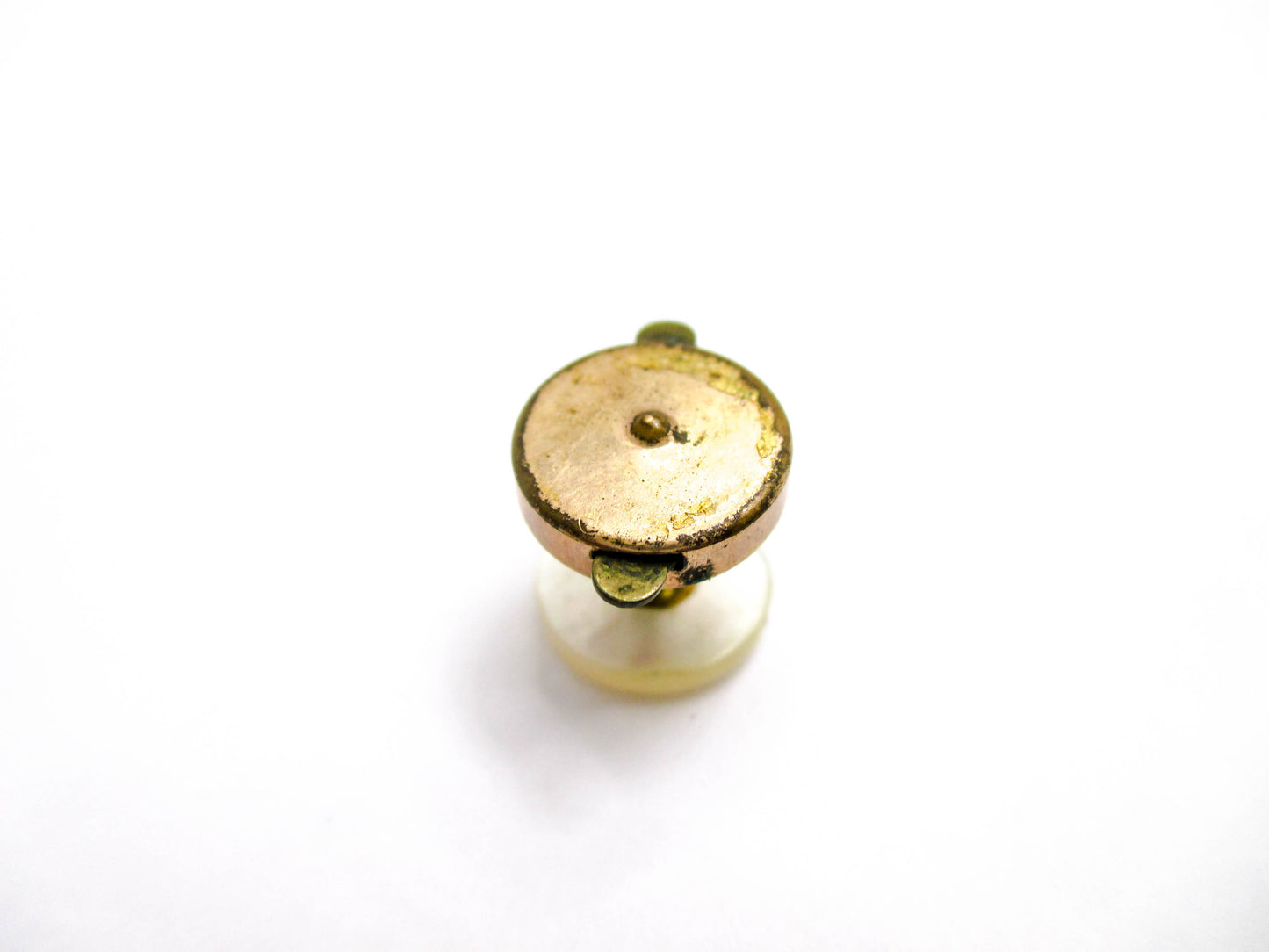 1880s Carved Pearl Stud - Victorian Universal Button