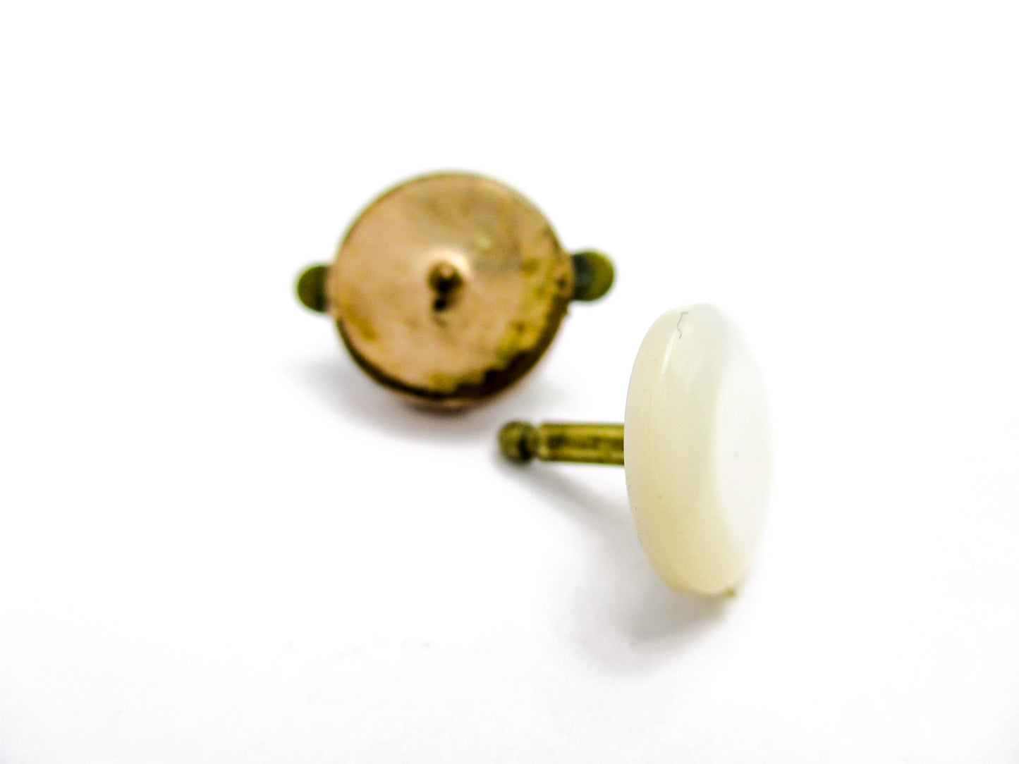 1880s Carved Pearl Stud - Victorian Universal Button